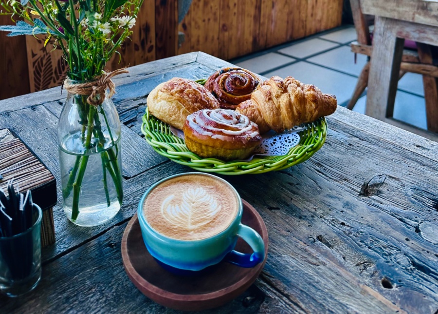 The coffee and pastries at Buda Bakery and cafe in Lovina, North Bali