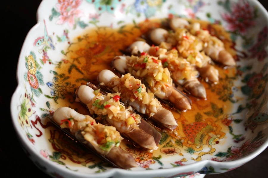 Hutong Signature Dish Chili Spiced Bamboo Clams