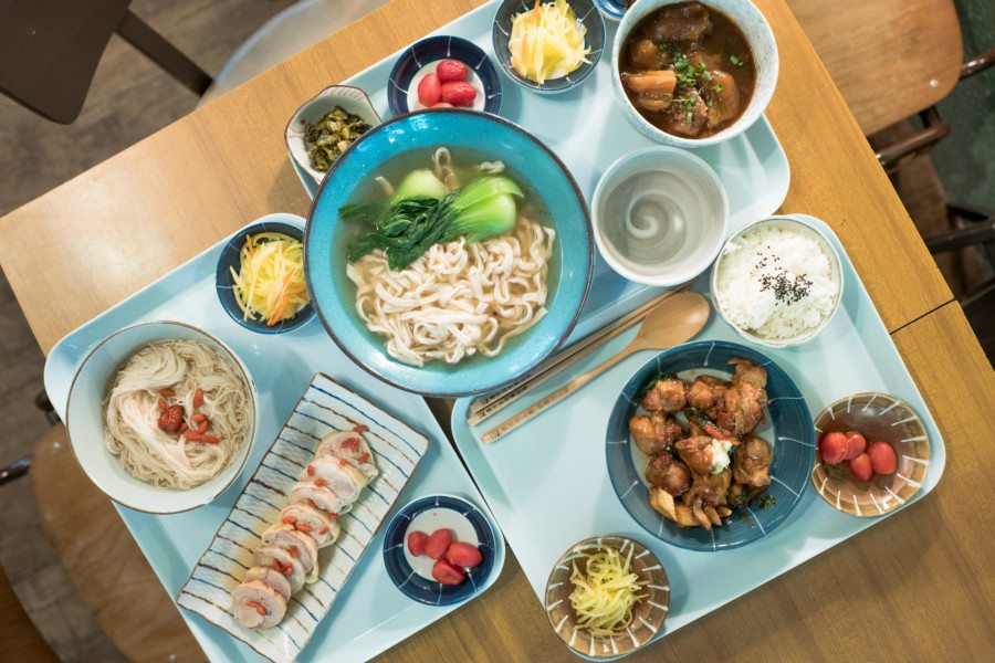 Garden Meow Cafe all three lunch set menus