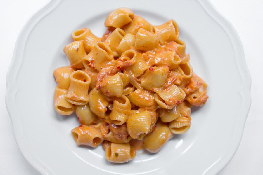 The Fiasco Carbone Vodka rigatoni