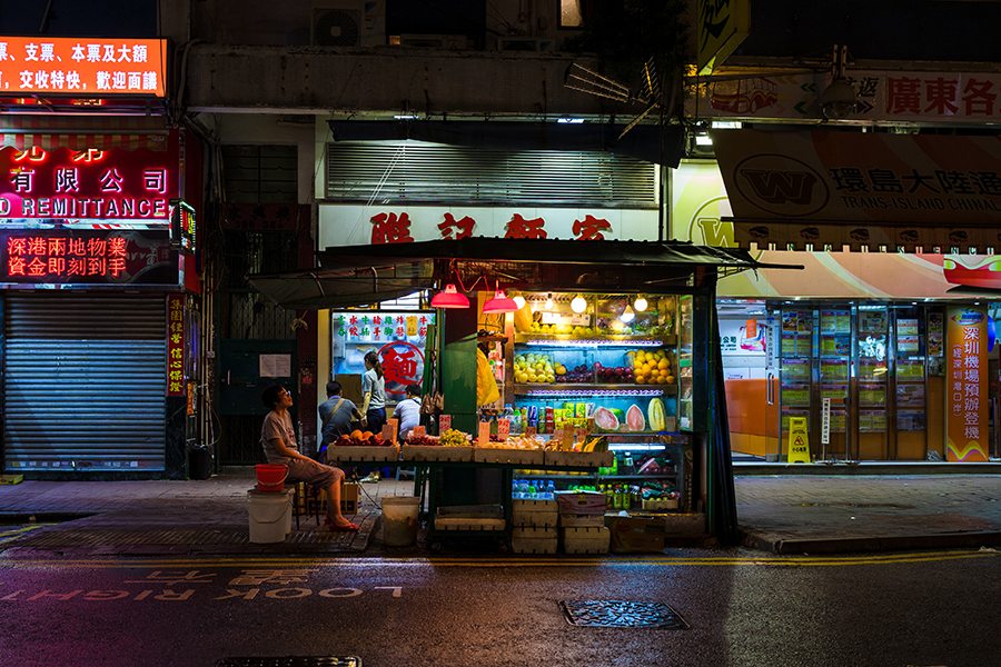 Fruit store in Prince Edward night walks in Hong Kong photo essay
