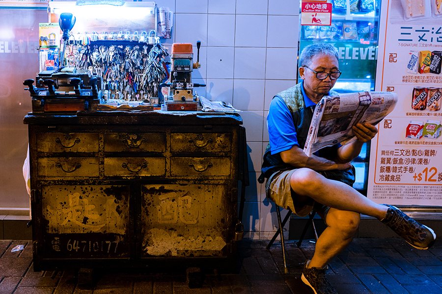 Key duplication in Mong Kok night walks in Hong Kong photo essay