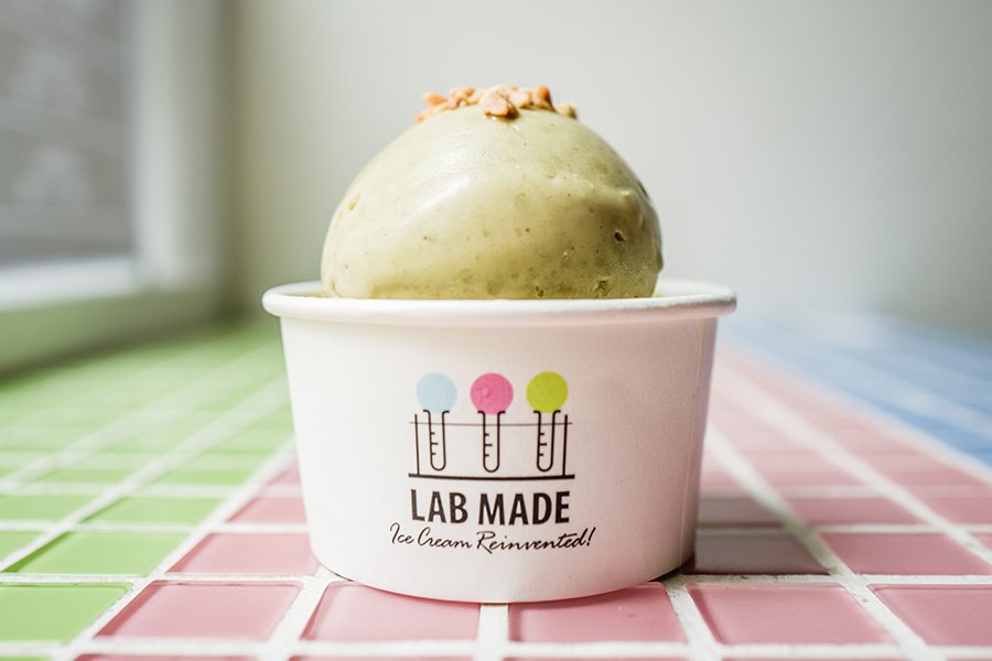 Lab Made Hong Kong nitrogen ice cream vegan sicilian pistachio