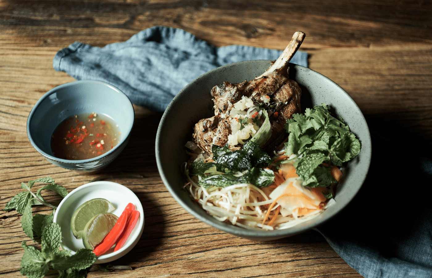 A Bowl of Vietnamese rice noodle
