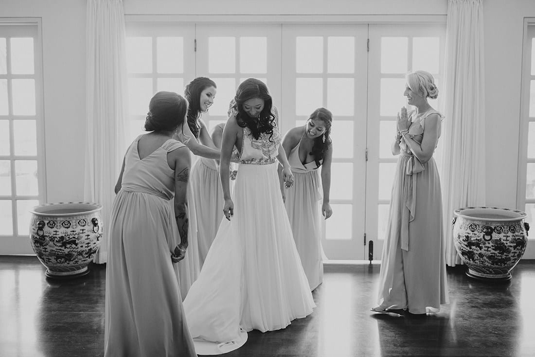 Bride | Real wedding: Julie and Toby's breezy, cliff-top villa wedding in Bali