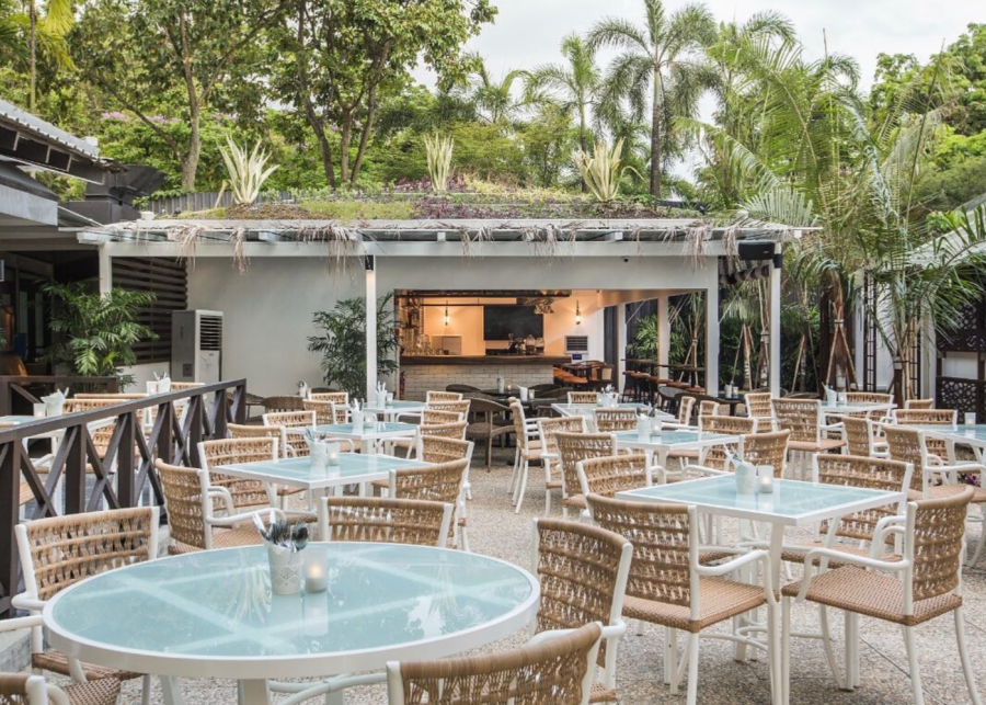 canopy garden dining - dog friendly cafe in singapore