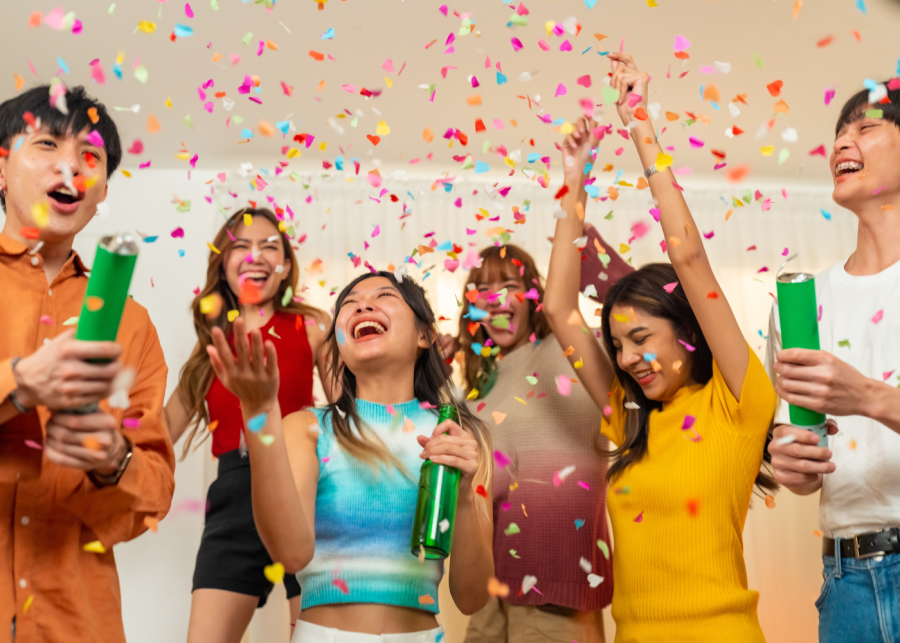 cny party singapore | friends celebrating