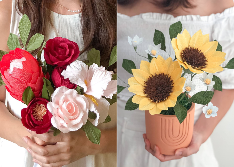 best florist shop singapore | the floral petal paper bouquet