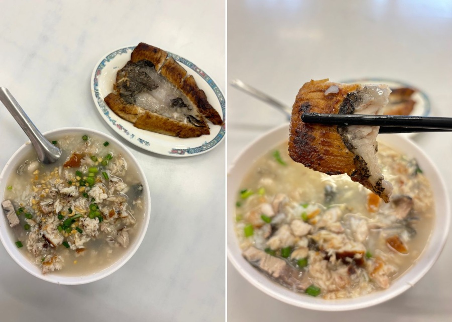 Tainan food - Ah Tang Xian Zhou milkfish porridge and milkfish belly