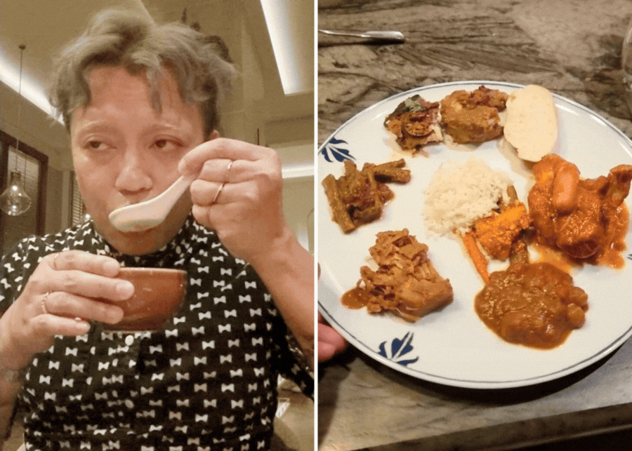 Sufyan slurping up the chicken soup and spinning his plate | Gilmore & Damian D'Silva