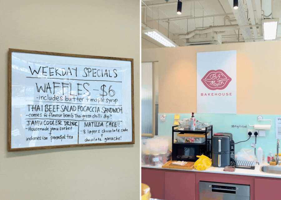 Big Mouth's menu and sign | Big Mouth Bakehouse